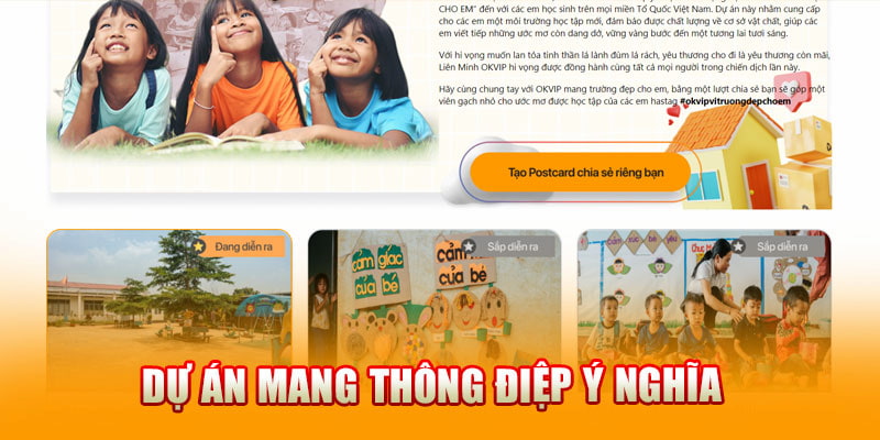 Thông điệp chính của “OKVIP vì trường đẹp cho em”