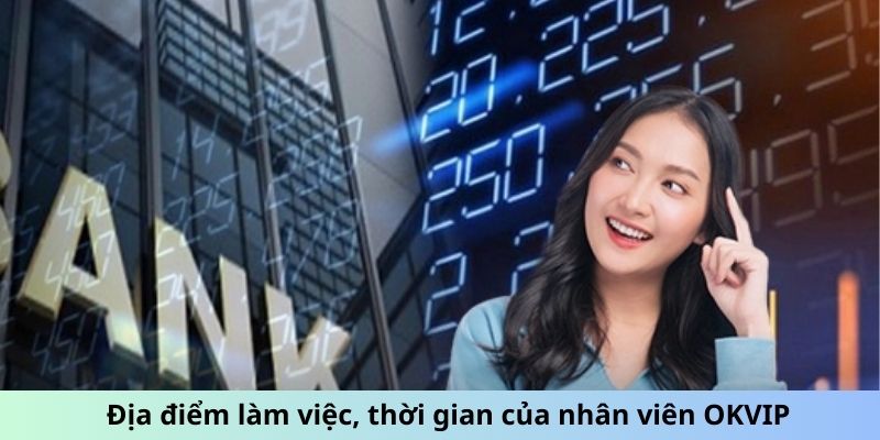 Địa điểm làm việc, thời gian của nhân viên OKVIP