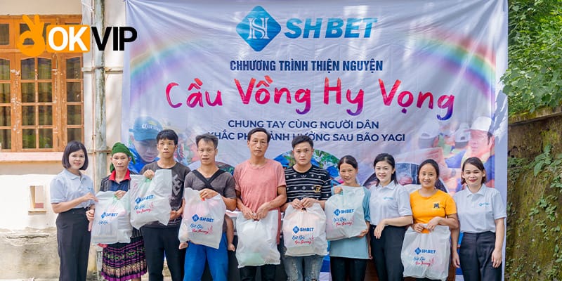 Thiện nguyên SHbet x OKVIP trong chương trình Cầu Vồng Hy Vọng